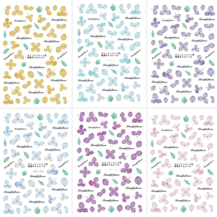 3D FLOWER STICKERS 14PCS/SET XF3022-45