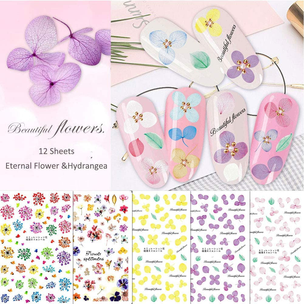 3D FLOWER STICKERS 14PCS/SET XF3022-45