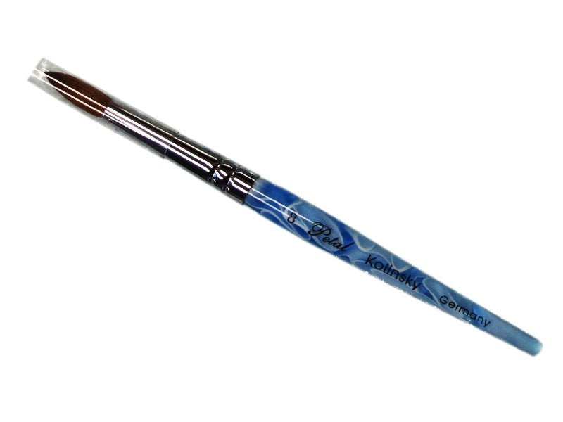 Petal Kolinsky Acrylic Nail Brush Blue Marble 