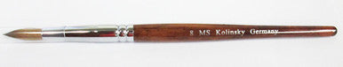 MS Kolinsky Germany Acetone Proof Red Wood Acrylic Brush No.8