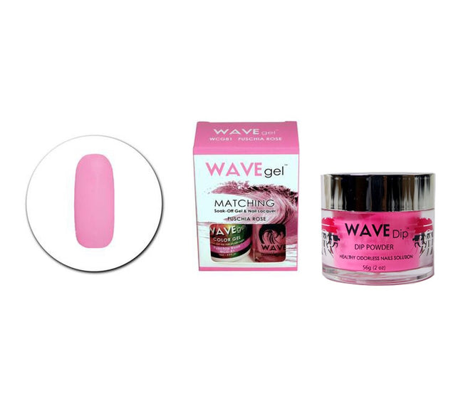 WAVEGEL 3IN1 MATCHING (GEL+LACQUER+DIP) - #81(WCG81) FUSCHIA ROSE Hover Image
