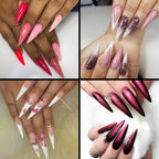 Stiletto Nail Tips Clear 10 Sizes ( Bag of 500pcs )
