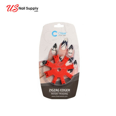 Chisel Nail Art Zigzag Edger Red