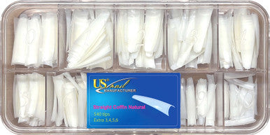 USN - Straight Coffin Natural Nail Tip 540 /Box Main Image