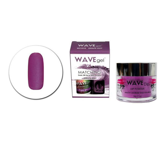 WAVEGEL 3IN1 MATCHING (GEL+LACQUER+DIP) - #95(WCG95) GRAPE GUY Hover Image