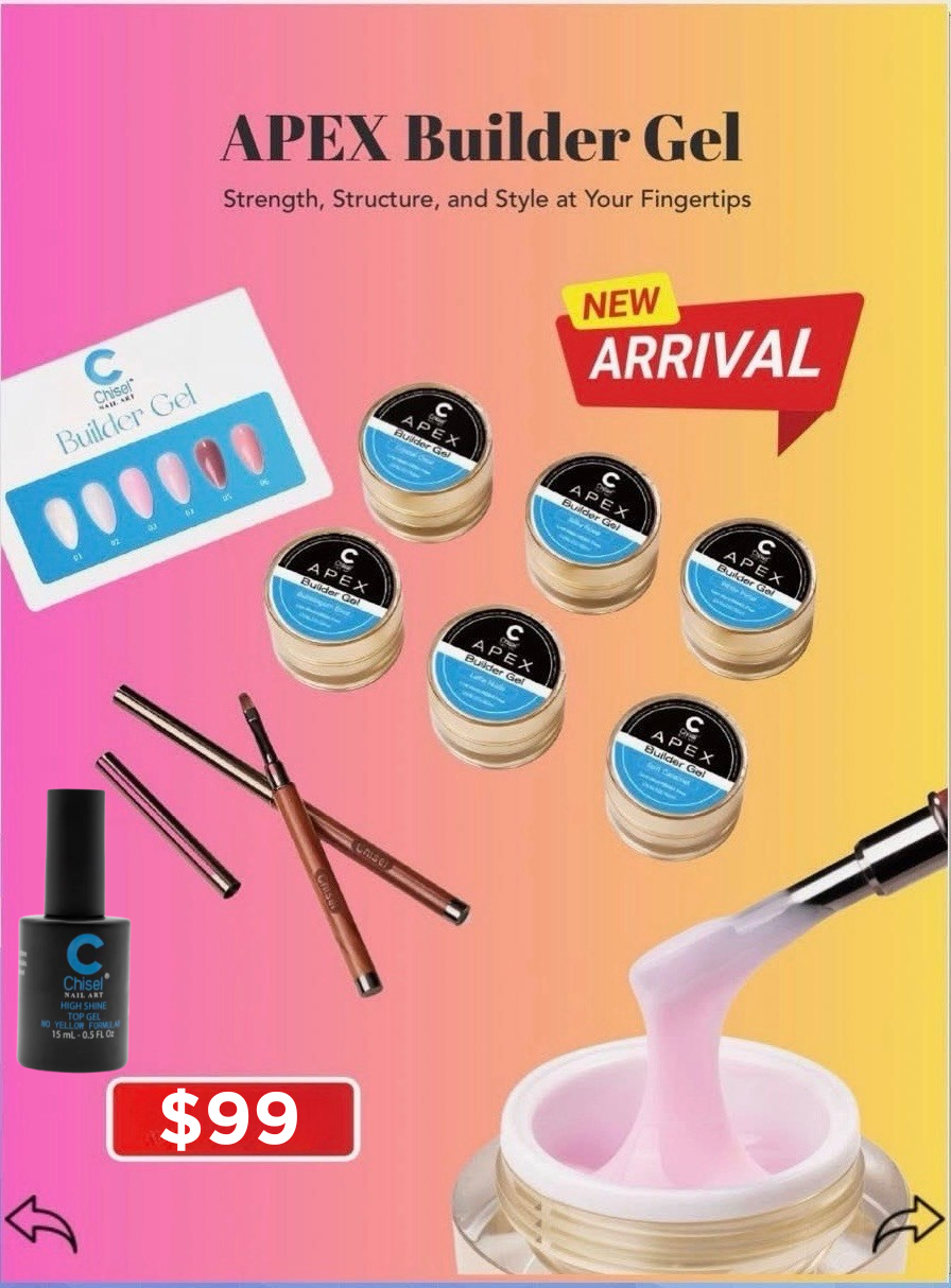 Chisel Builder Gel 6 Colors 30ml Kit + Free Color Chart – US Nail Supply