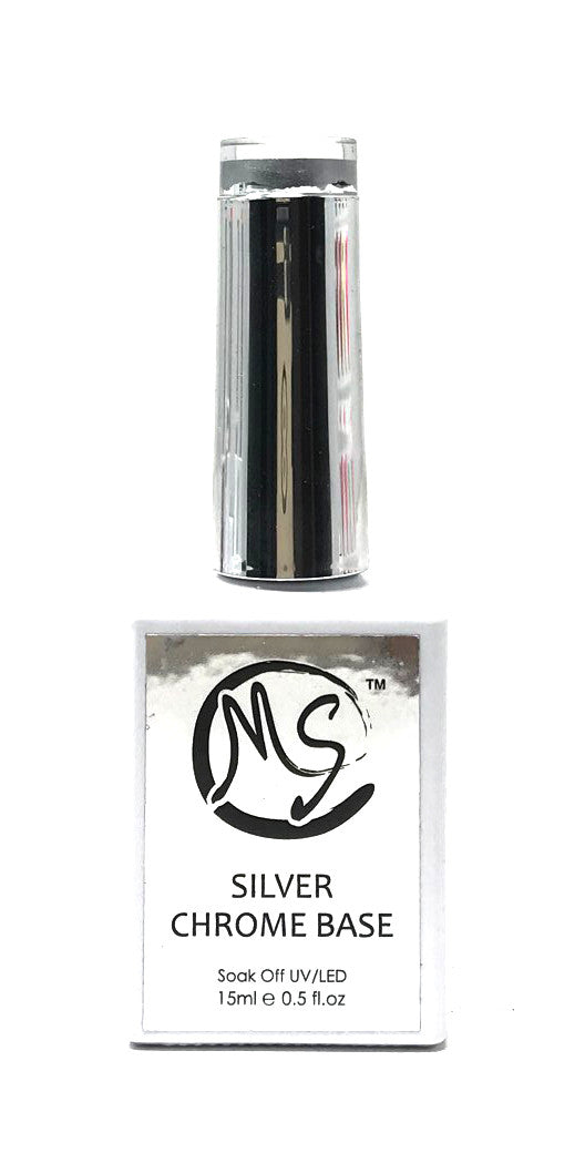 MS Glass Gel 12 Colors + Free 1 Silver Chrome Base + 1 Sample Tip