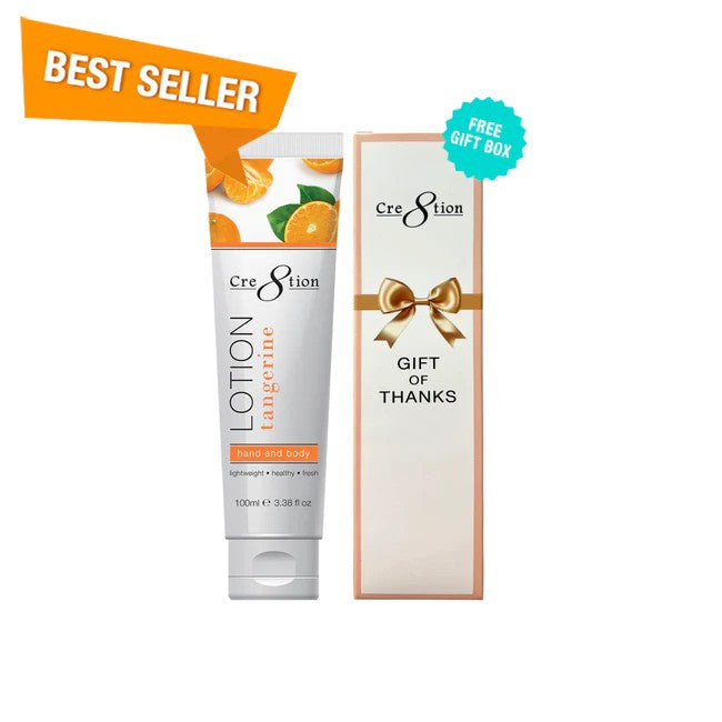 Cre8tion Hand &amp; Body Lotion Tangerine 100ml/3.3oz + Free Gift Box