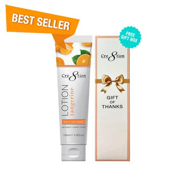 Cre8tion Hand &amp; Body Lotion Tangerine 100ml/3.3oz + Free Gift Box