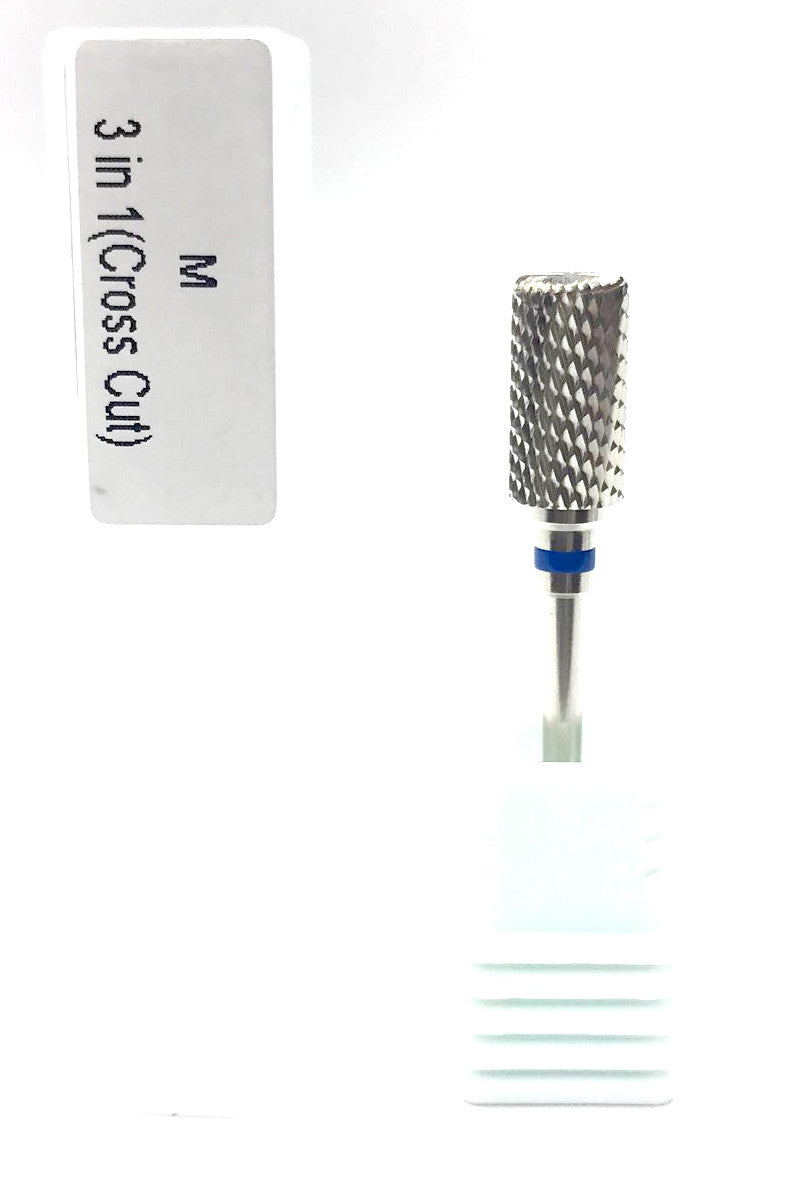 3/32 3in1 Carbide Bit Cross Cut - Medium - Silver