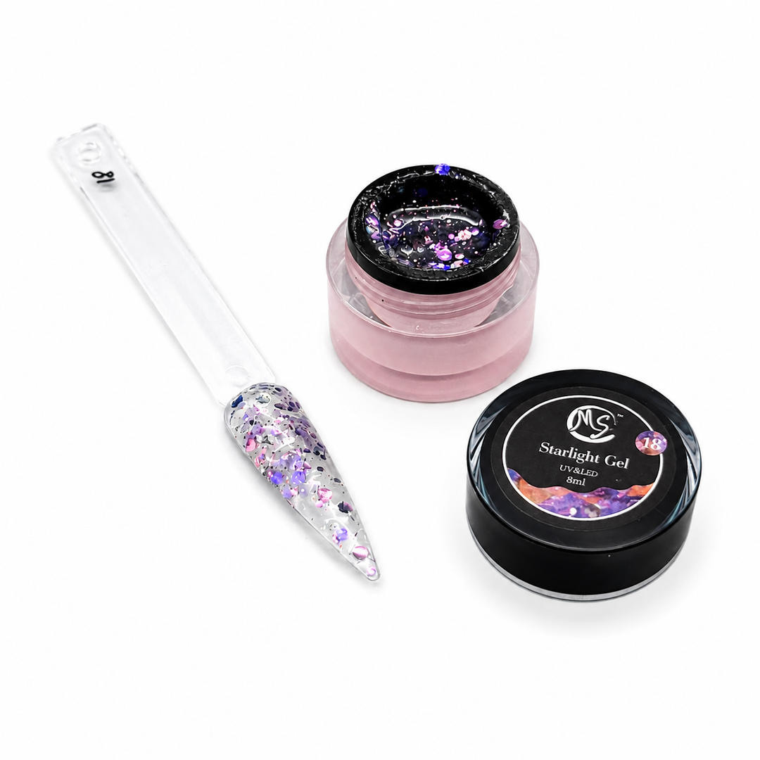 MS Starlight Gel Stone &amp; Glow Effect 18 Colors