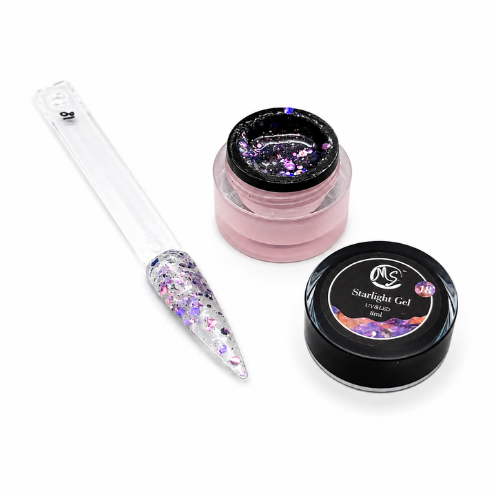 MS Starlight Gel Stone &amp; Glow Effect 18 Colors