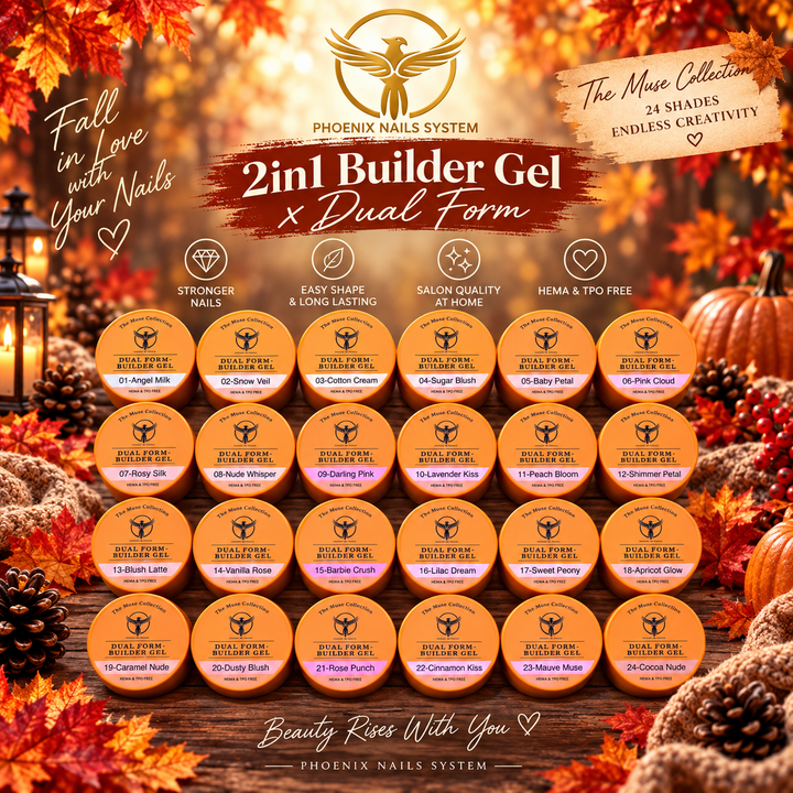 Phoenix 2-in-1 Dual Form Builder Gel – 24-Color Collection