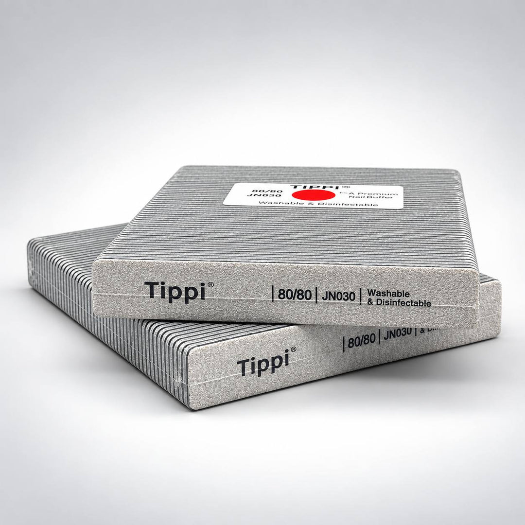 TIPPI TOP PREMIUM (JAPAN) NAIL FILE 80/80 -  WASHABLE &amp; DISINFECTABLE PACK OF 50pcs