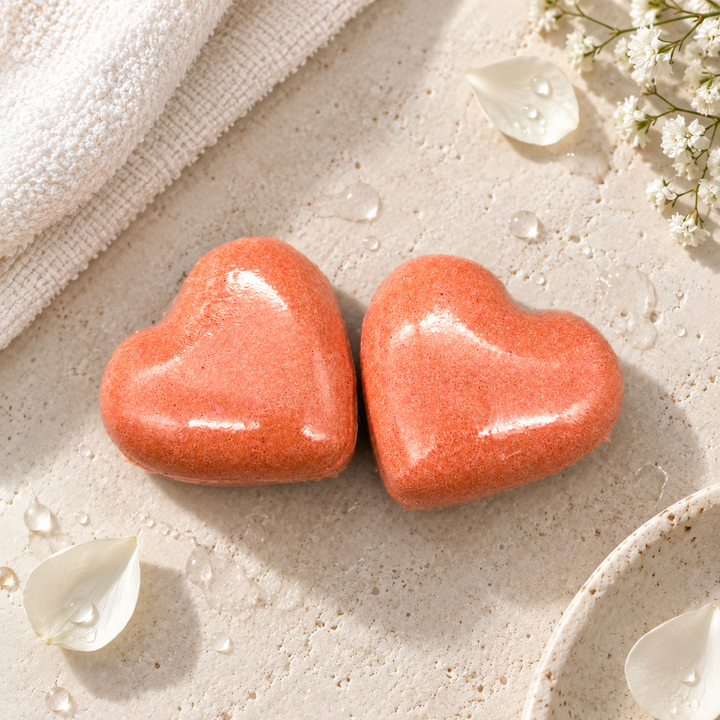 Pedicure Bath Bomb - 50pcs/Jar - Heart
