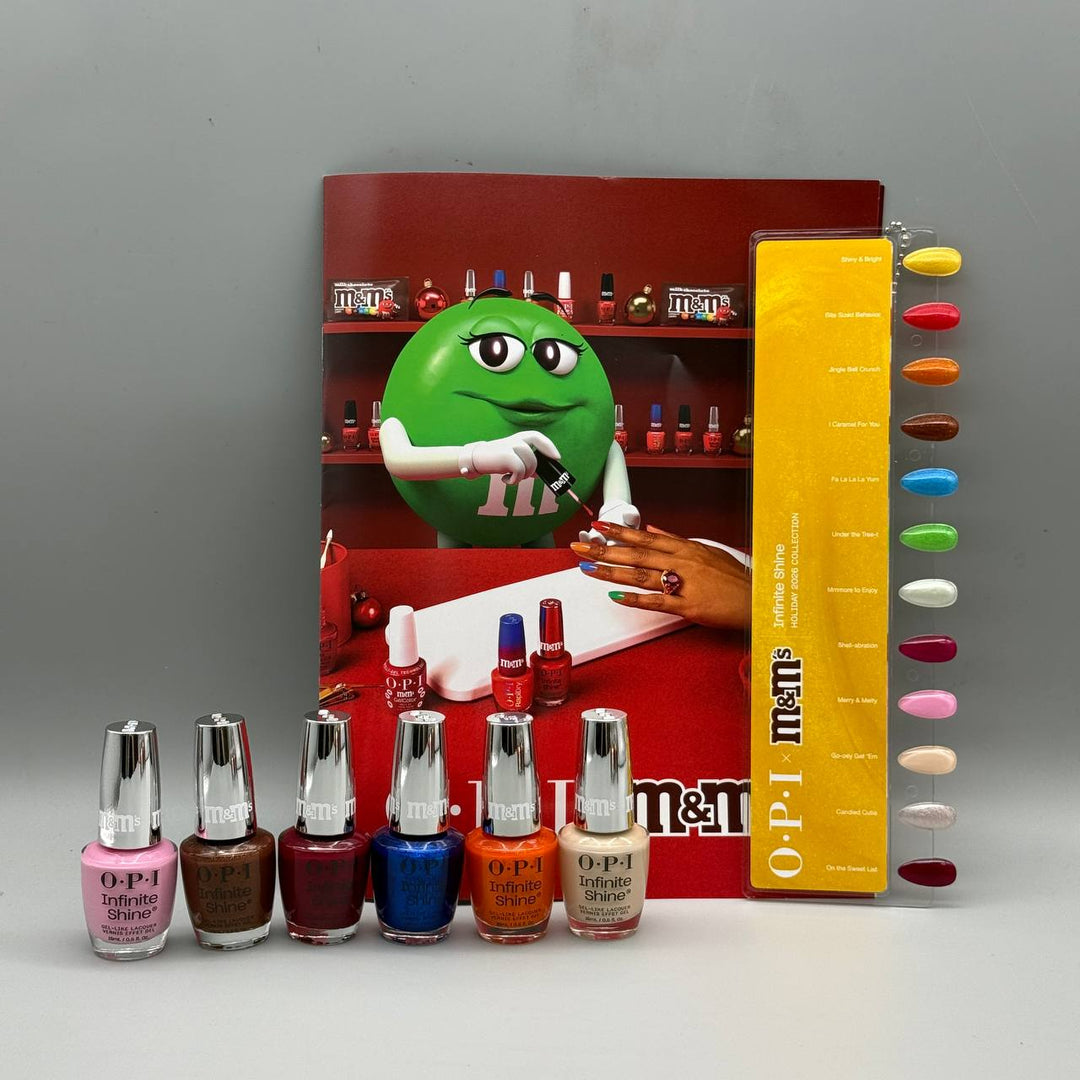 OPI Infinity Shine Sweeten Your Mani x M&amp;M’s Holiday 2026, 12-Piece Display - INFINITE SHINE