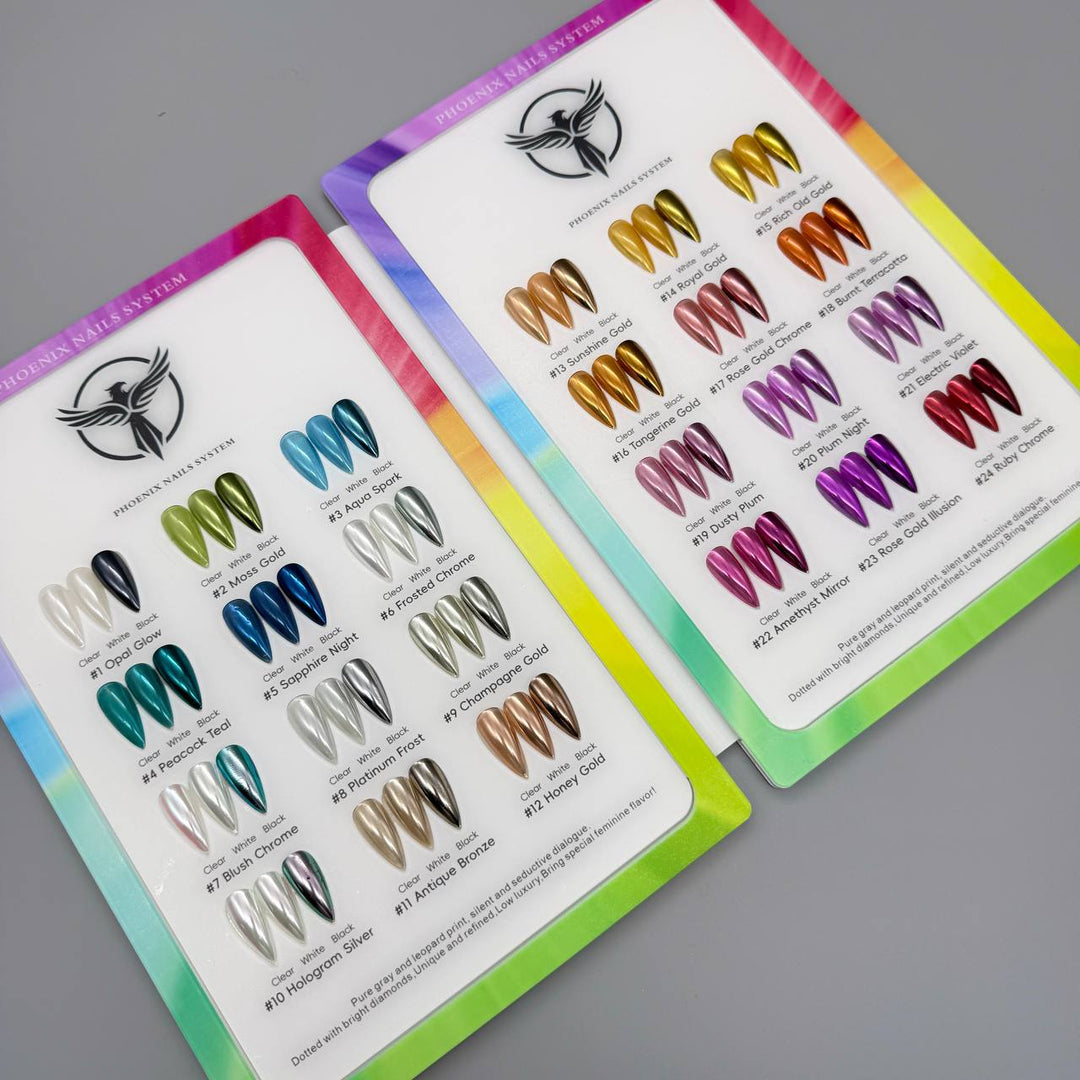 Phoenix Chrome Platinum Mirror Super Shine - Set 24 Colors (3G/each)
