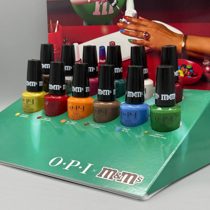 OPI Nail Lacquer Sweeten Your Mani x M&amp;M’s Holiday 2026, 12-Piece Display - NAIL LACQUER OR REGULAR