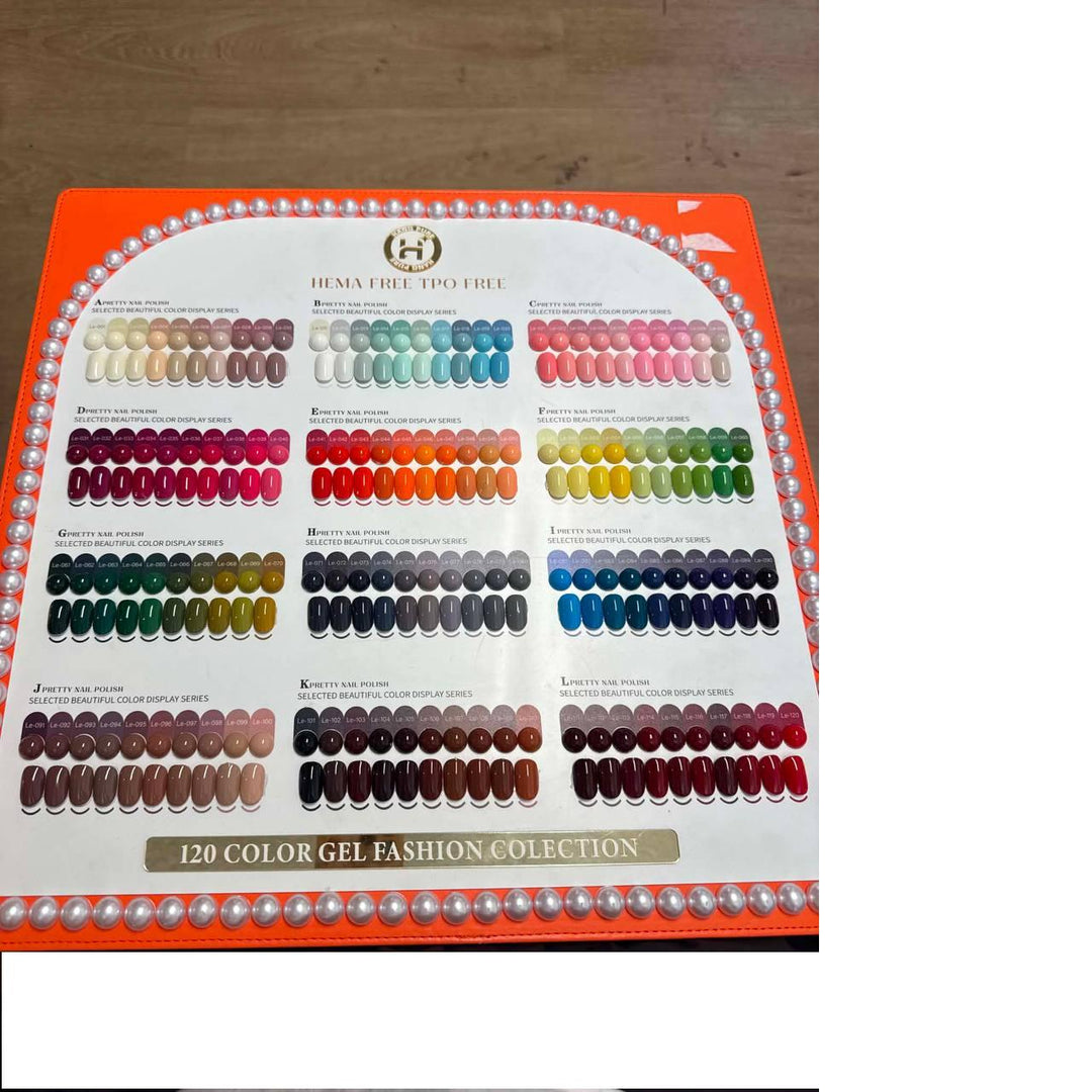 HANG PURE – 120 COLORS GEL POLISH COLLECTION FREE 1 VALI + 1 COLOR BOOK + 1 COLOR CHART