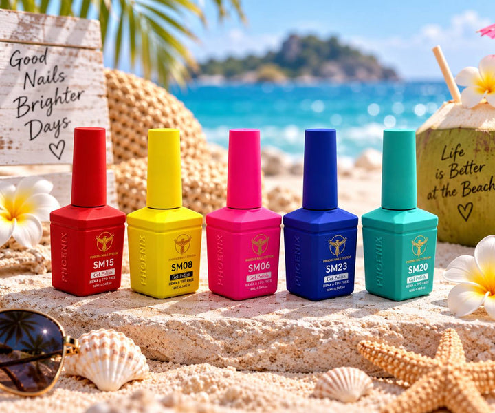 Phoenix NEON CRUSH Gel Collection 24 Colors - Free Extra 24 Gels + 1 Color Book + Vali + Free 6 MS Acrylic Powders 2oz