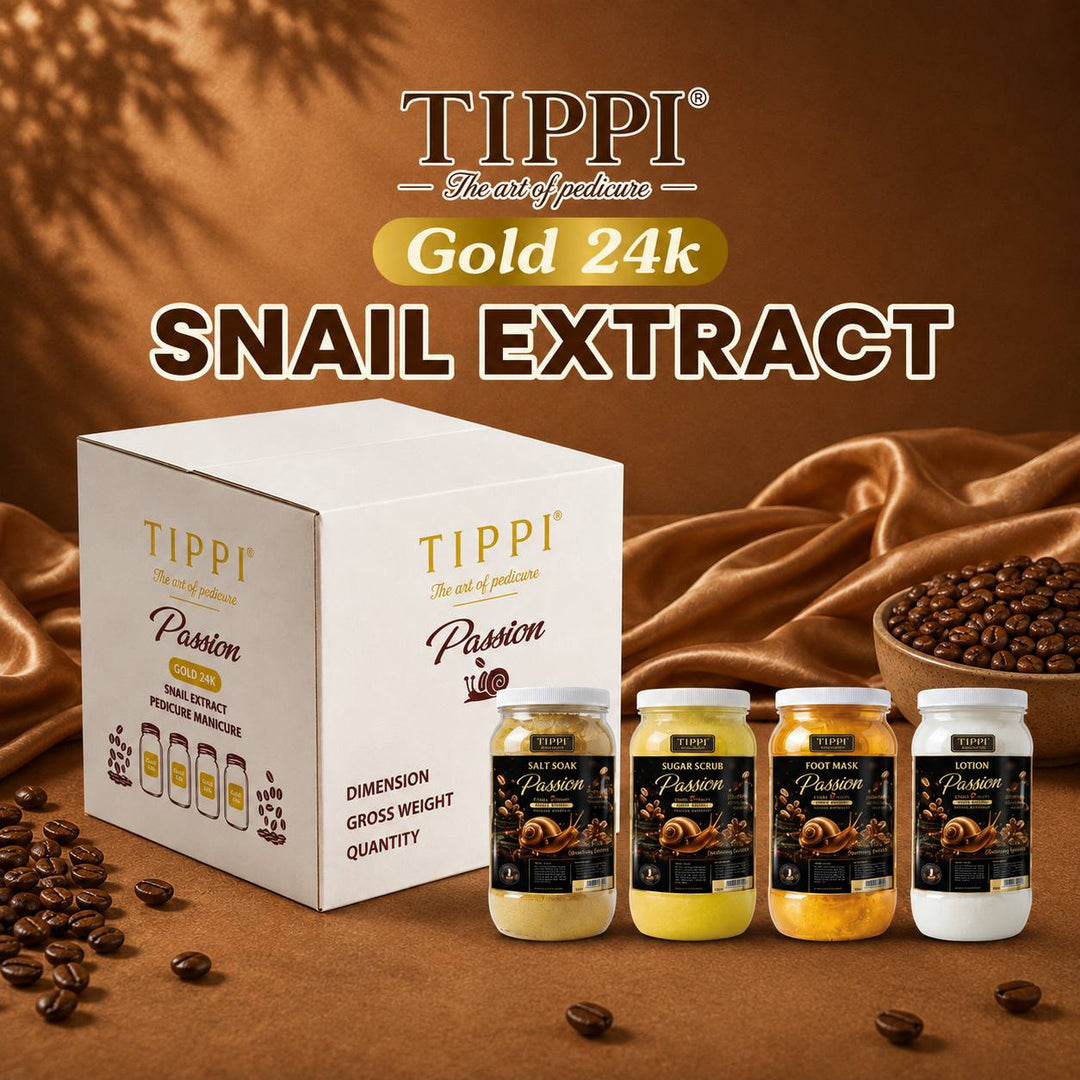 TIPPI Gold 24K Snail Extract 4-Step Pedicure | 1 Gallon Each