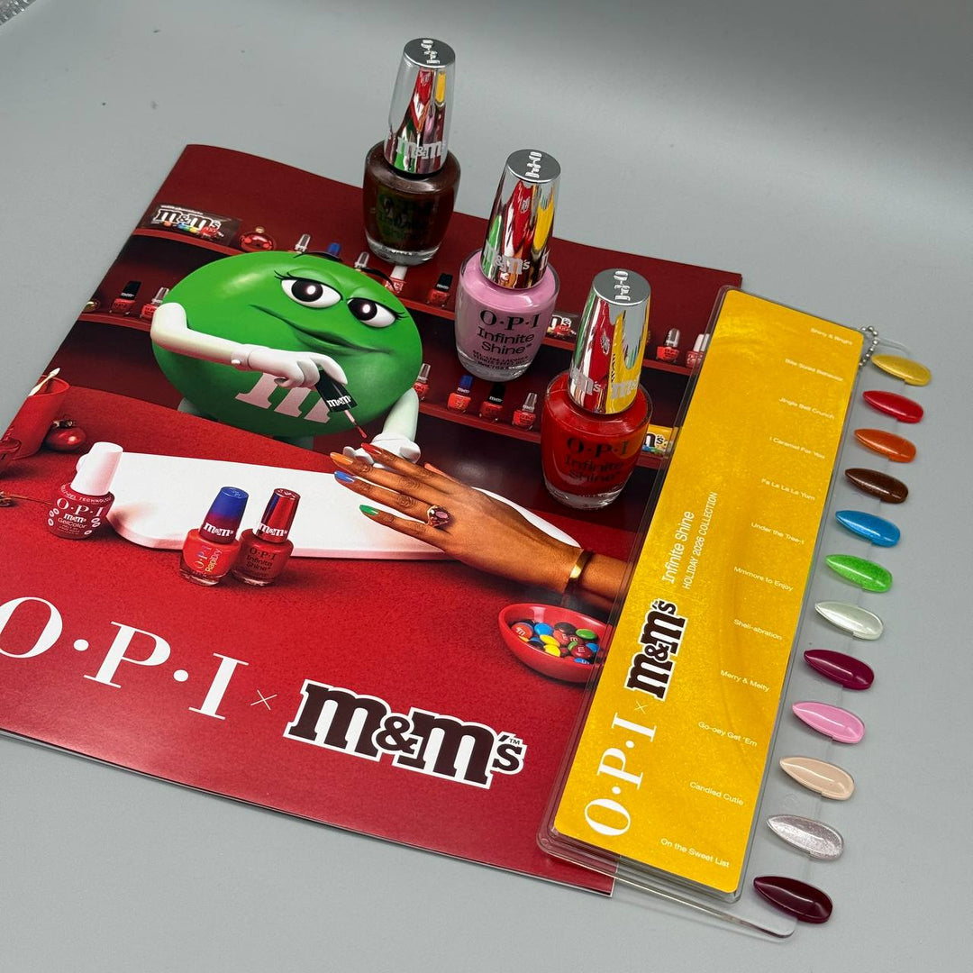 OPI Infinity Shine Sweeten Your Mani x M&amp;M’s Holiday 2026, 12-Piece Display - INFINITE SHINE