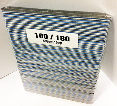 Black Round File white Blue line 100/180 50pcs