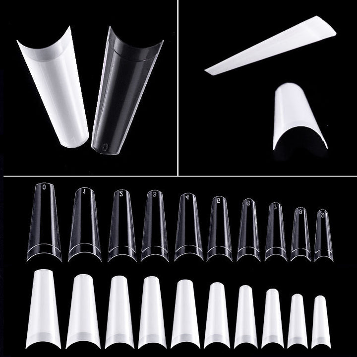 Coffin Nail Tips Natural 10 Sizes ( Bag of 500pcs )