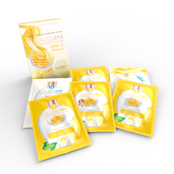 Lapalm Collagen Spa 10 Step with Pedi Kit - Milk Honey - Out of Stock