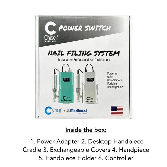 CHISEL POWER SWITCH PROFESSIONAL DRILL MACHINE + FREE RANDOM 1 CHISEL DIP POWDER 2OZ