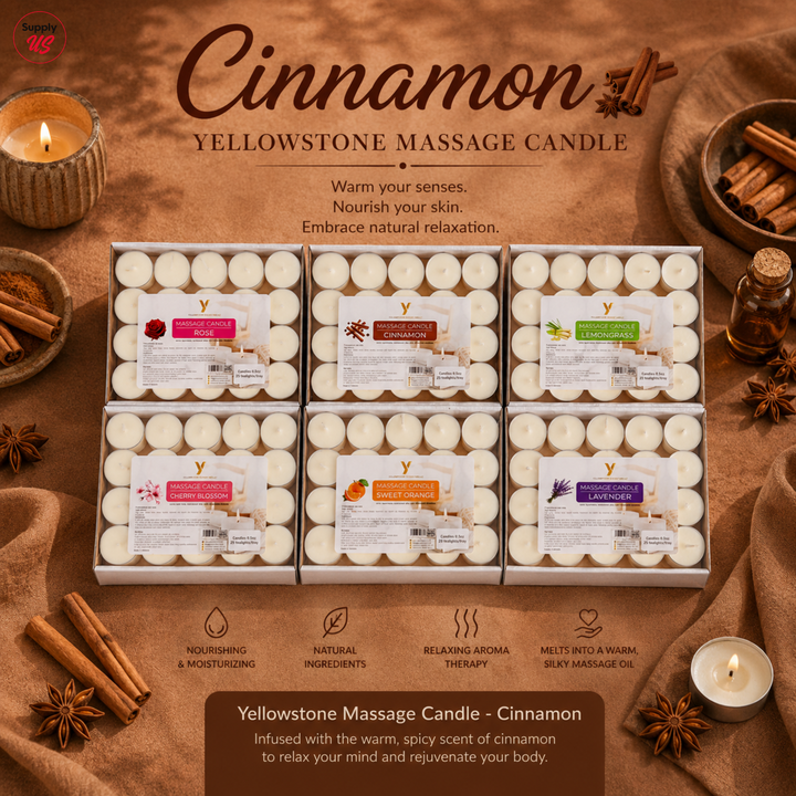 Yellowstone Massage Candle - Cinnamon - BUY 2 FREE 1