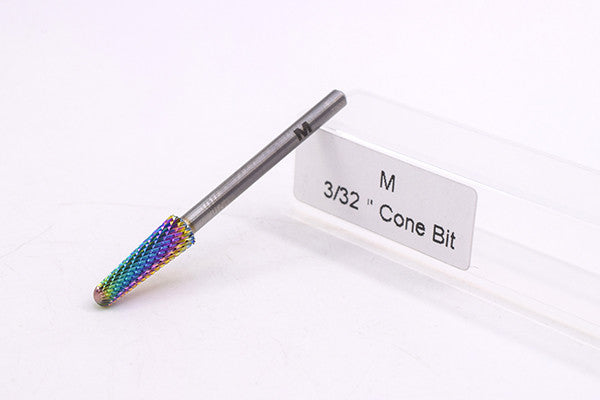 Under Nail Cleaner Cone Bit 3/32 - Medium (Rainbow)