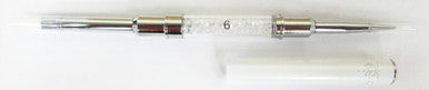 Clear Rhinestone with White Cap No.6