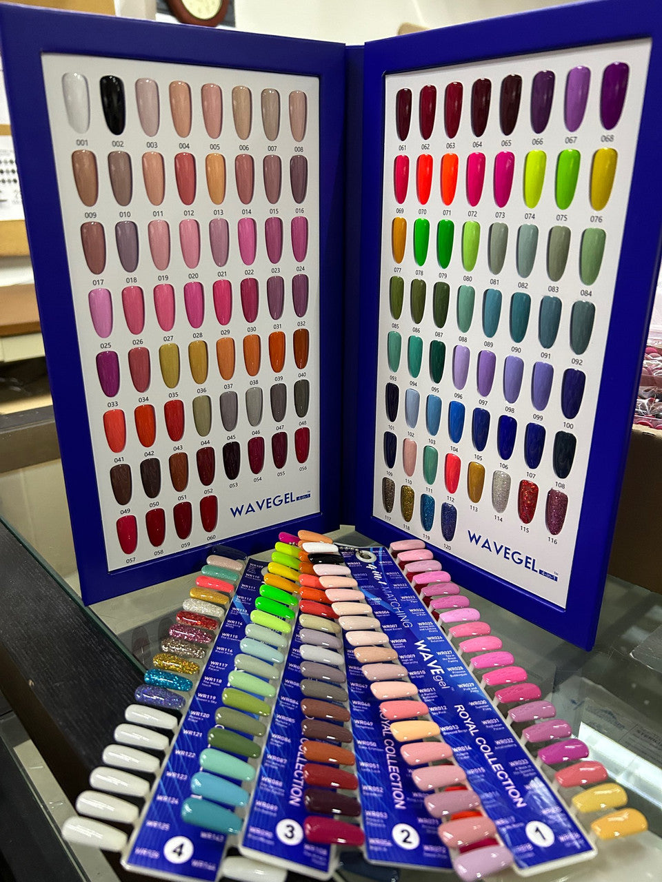 WaveGel 4in1 120 Colors Royal Collection - FREE 1 Sunny Led Lamp +1 Color Book + 1 Sample Tip