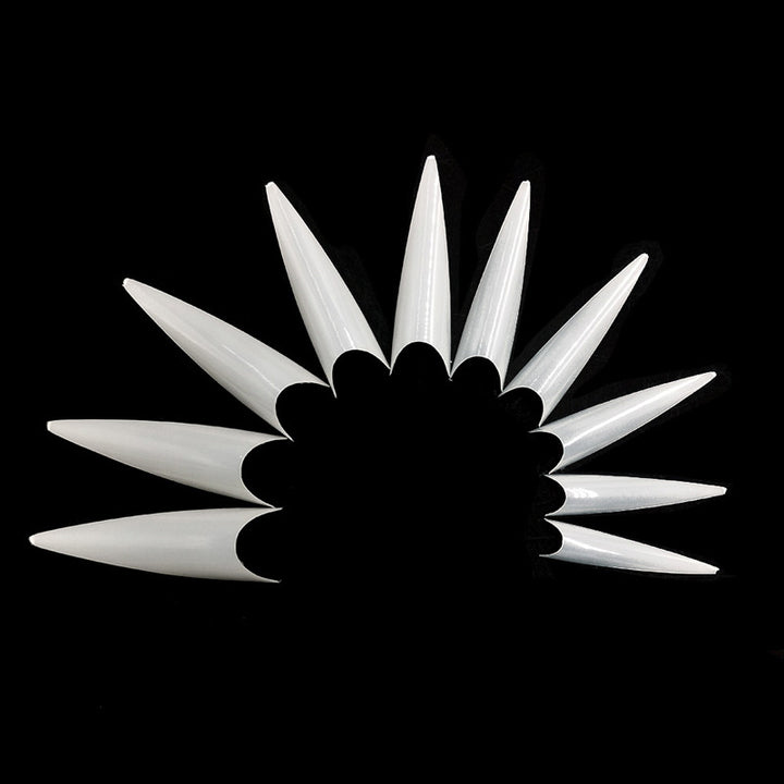 Stiletto Nail Tips Natural 10 Sizes ( Bag of 500pcs )