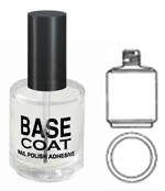 Empty Glass Bottle Base Coat With Cap 0.5oz