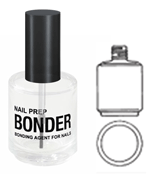 Empty Glass Bottle NAIL PREP BONDER With Cap 0.5oz