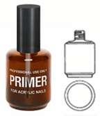 Empty Glass Bottle PRIMER With Cap 0.5oz