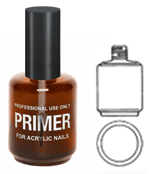 Empty Glass Bottle PRIMER With Cap 0.5oz