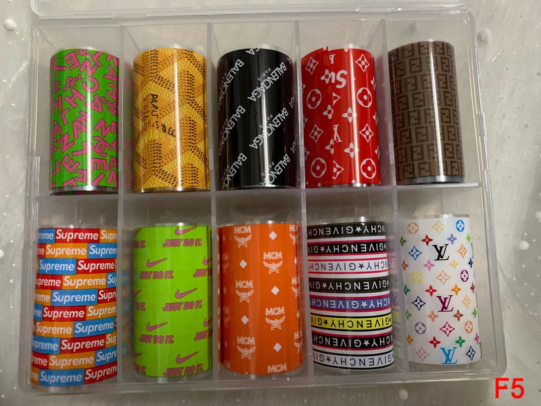 Foil Logo Nail Art (set of 10)