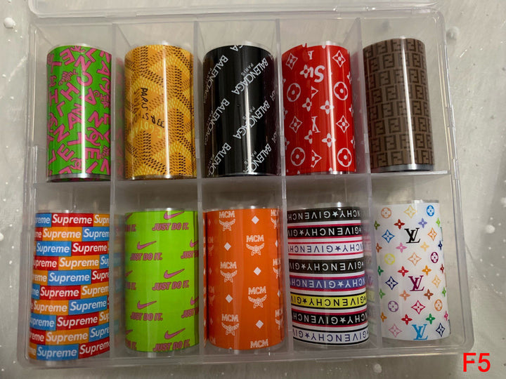 Foil Logo Nail Art (set of 10)