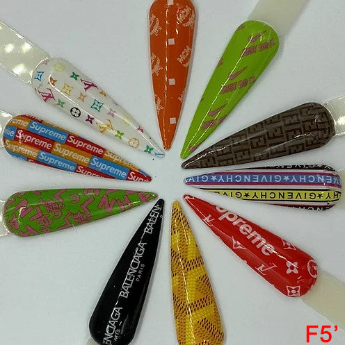 Foil Logo Nail Art (set of 10)