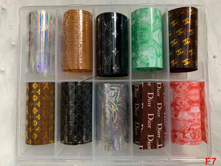 Foil Logo Nail Art (set of 10)