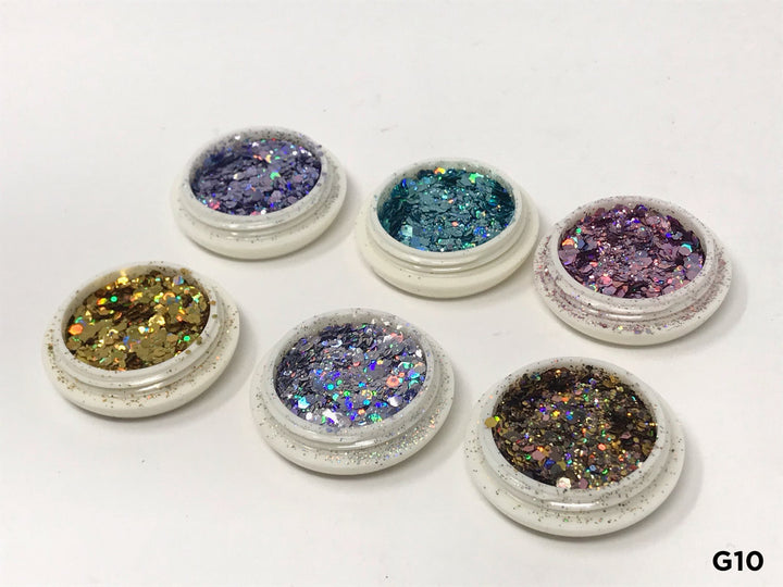 Glitter Nail Art (set of 6)