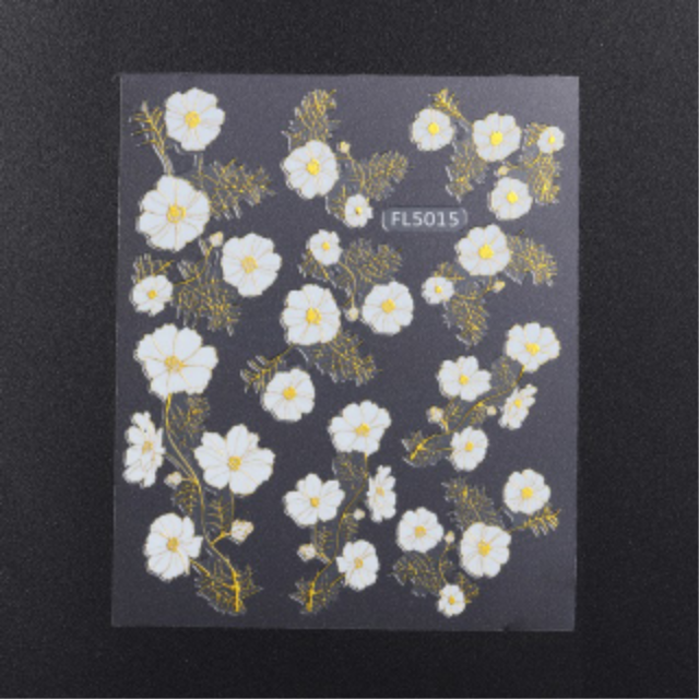 METAL COLOR FLOWER STICKER FL5015