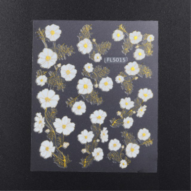 METAL COLOR FLOWER STICKER FL5015