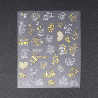 METAL COLOR LOVE STICKER FL5024 Main Image