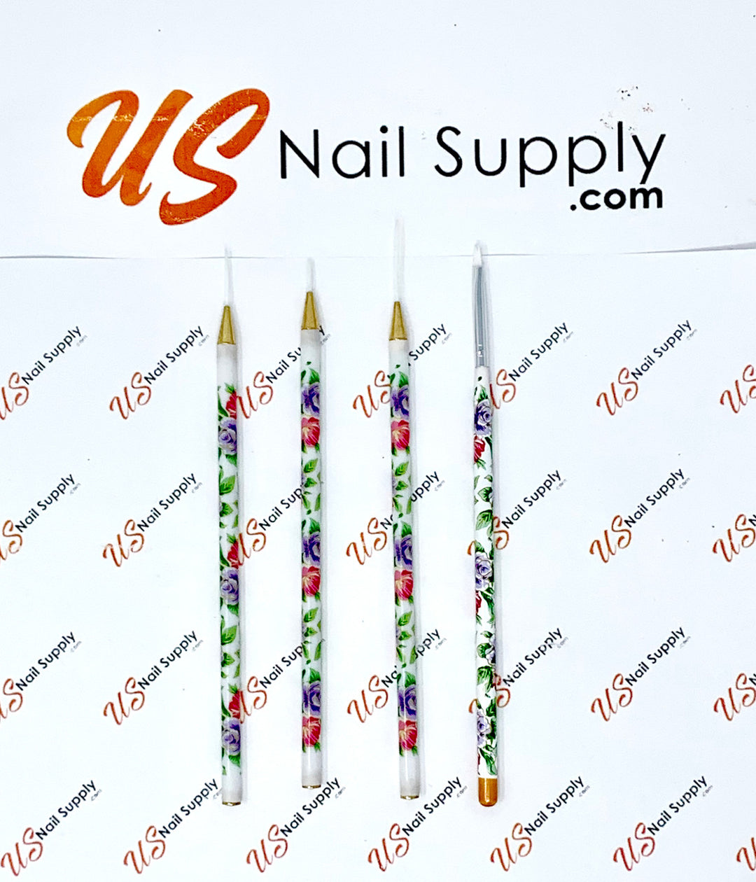 Floral Design Nail Art Brush set 4pcs