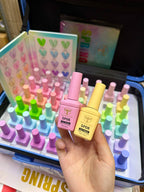 Phoenix Spring Gel Collection 24 Colors - Free Extra 24 Gels + 1 Color Book + Vali - FREE Mica Holder Rack - LIMITED TIME ONLY