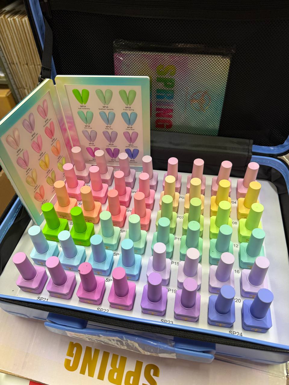 Phoenix Spring Gel Collection 24 Colors - Free Extra 24 Gels + 1 Color Book + Vali - FREE Mica Holder Rack - LIMITED TIME ONLY